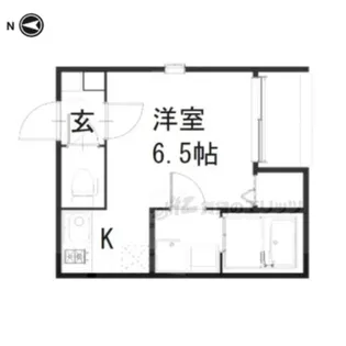 ハーモニーテラス納所北城堀【201号室】の間取り