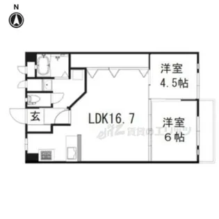 九条住宅A棟【1104号室】の間取り