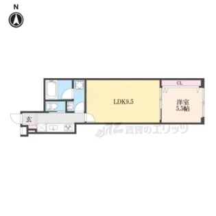 PLOW REVE富小路【302号室】の間取り