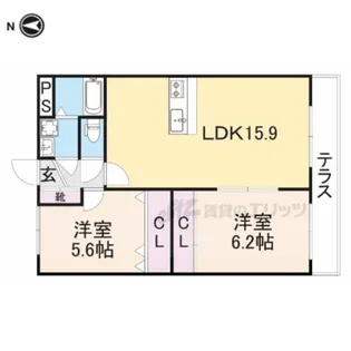 プランドール大和八木?【1階】の間取り
