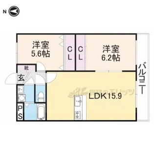 プランドール大和八木?【2階】の間取り