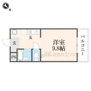 ドーミトゥリィ原田【502号室】の間取り