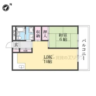 タウンビル【3-B号室】の間取り
