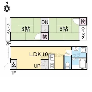 大阪府枚方市船橋本町2丁目【一戸建】の間取り