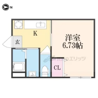 天進ビル【401号室】の間取り