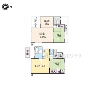 奈良県大和高田市甘田町【一戸建】の間取り