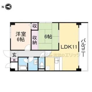 プリムローズタカダ【6階】の間取り