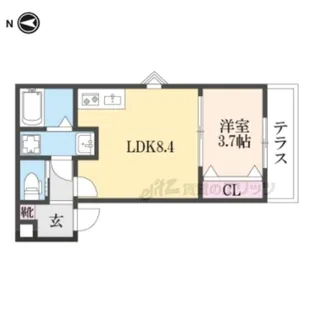 ジーメゾン渚元町プレディア【1階】の間取り