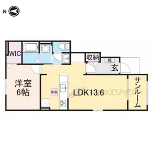 フレーシュ【1階】の間取り