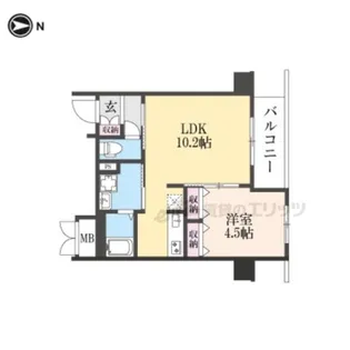 スワンズ京都東寺ガーデン【4階】の間取り