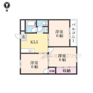 太秦グリーンハイツ【3階】の間取り