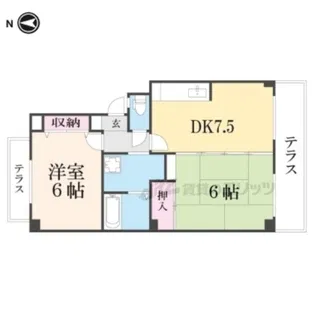 バーベナ光台D棟【102号室】の間取り