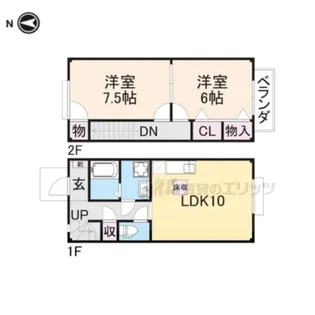 滋賀県長浜市宮司町【テラスハウス】の間取り