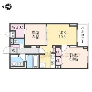 コンコルディア【4階】の間取り
