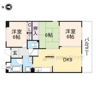 ノースコート【1階】の間取り