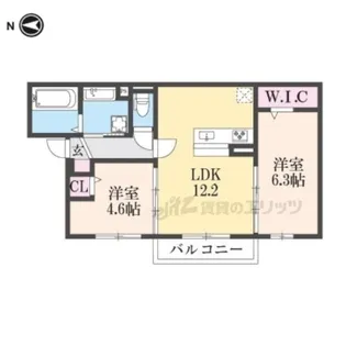 アニエス【2階】の間取り