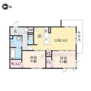 Tiedeur【1階】の間取り