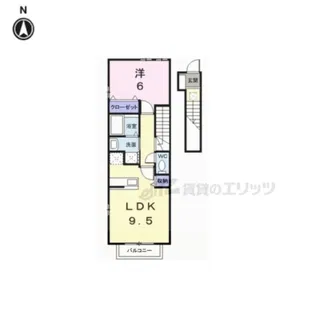 アンジェリート【2階】の間取り