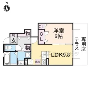 ユーフォリア【1階】の間取り