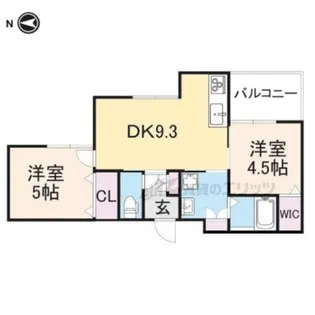 クリエオーレ桜園?【104号室】の間取り
