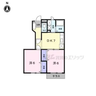 アーバン縄手C【1階】の間取り
