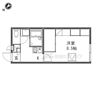 レオパレスヒガシノナミ【116号室】の間取り
