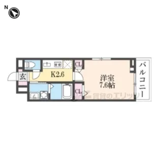 ラクーン堅田【2階】の間取り