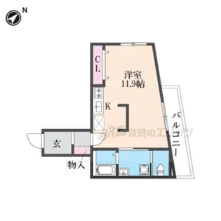 キャルムコート星田2番館【1階】の間取り