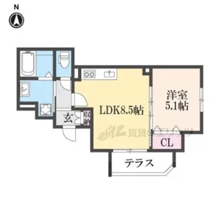 スリール明和?【1階】の間取り