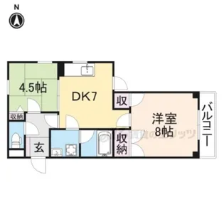 パティオ香里園東【2階】の間取り