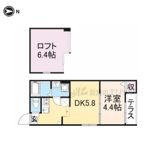 フォワード観月橋【1階】の間取り