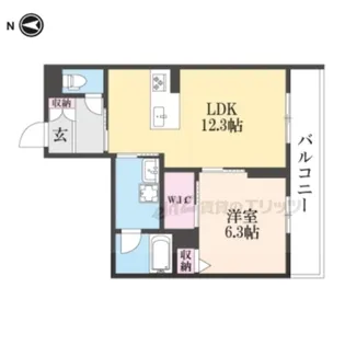 HABITER御所西【303号室】の間取り