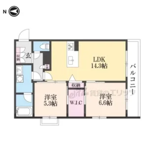 HABITER 御所西【2階】の間取り