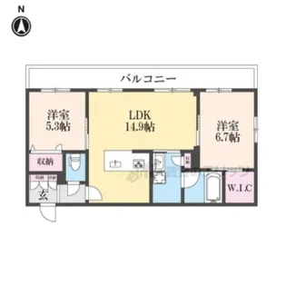 HABITER 御所西【3階】の間取り