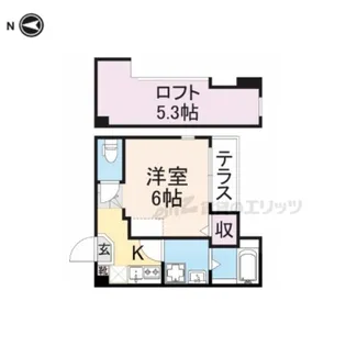 イロハ淀下津町【1階】の間取り