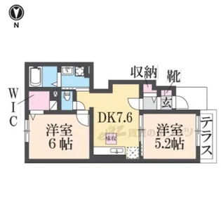 アボンデーレA【101号室】の間取り