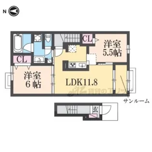 エスパシオエレガンテ【201号室】の間取り