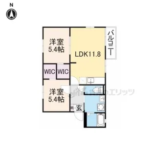 ベルドミールA【1階】の間取り