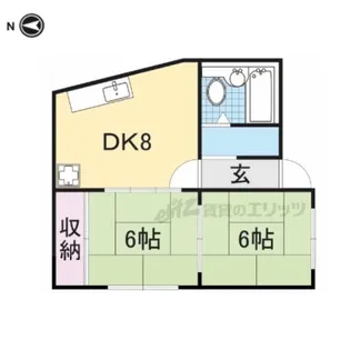 田井町マンション【4階】の間取り