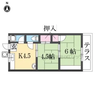 TOYOTOMI八川APARTMENT NO8【1階】の間取り