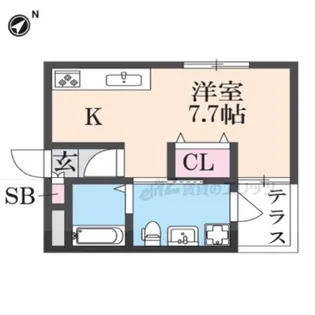 シャンテー宮之阪【1階】の間取り