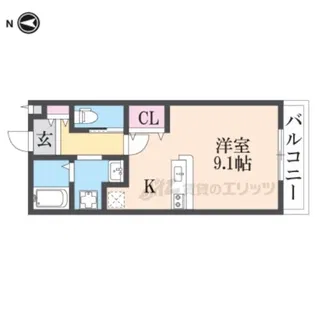 シャンテー中宮?【406号室】の間取り