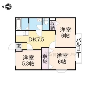 吉川ハイツ【202号室】の間取り