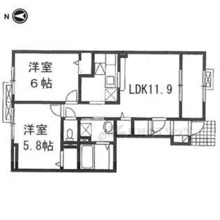 フィーデルブリーゼ?【1階】の間取り