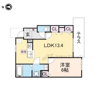 カトルセゾンS【1階】の間取り