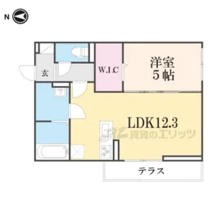 メゾンクレール瀬田北【1階】の間取り