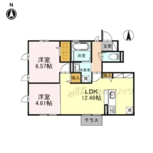 リッツハウス【1階】の間取り