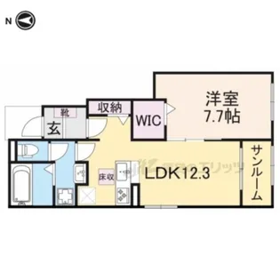 ウッドヴィレッジ甲南SOUTH【1階】の間取り