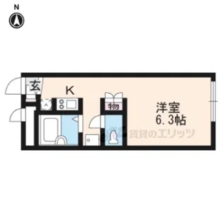 レオパレスMIO【201号室】の間取り