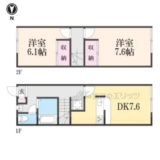 レオパレスYAMADA two【107号室】の間取り